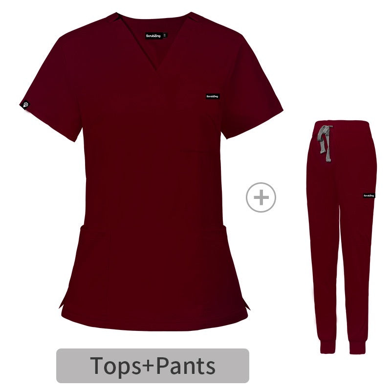 Carmen - Burgundy Scrub Set